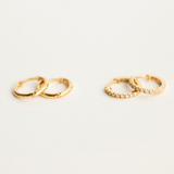 Elegant 18ct Yellow Gold Diamond Huggie Earrings - Versatile Statement Pieces