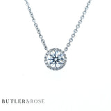 Royal Pendant with Round Brilliant Cut Diamond Butler and Rose Jewellers