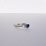 Silhouette 1.02cts Heart Shaped Sapphire Ring in Platinum