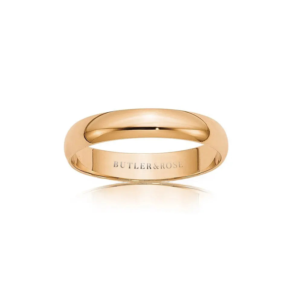 Classic Comfort Fit Light Court Band Butler and Rose Jewellers