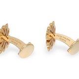 18ct yellow gold Patek Philippe Calatrava Cross cufflinks with presentation box. Handmade luxury in the UK and Ireland for engagement rings, wedding bands, eternity rings and classic jewellery.