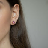 Asscher cut blush pink tourmalines set in an 18ct rose gold stud earrings. Handmade luxury in the UK and Ireland for engagement rings, wedding bands, eternity rings and classic jewellery.
