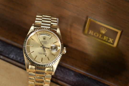 Rolex President Day-Date 18ct Yellow Gold Wristwatch. Butler and Rose Jewellers