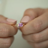 Silhouette 1.13cts Vivid Pink Sapphire Ring in 18ct Rose Gold
