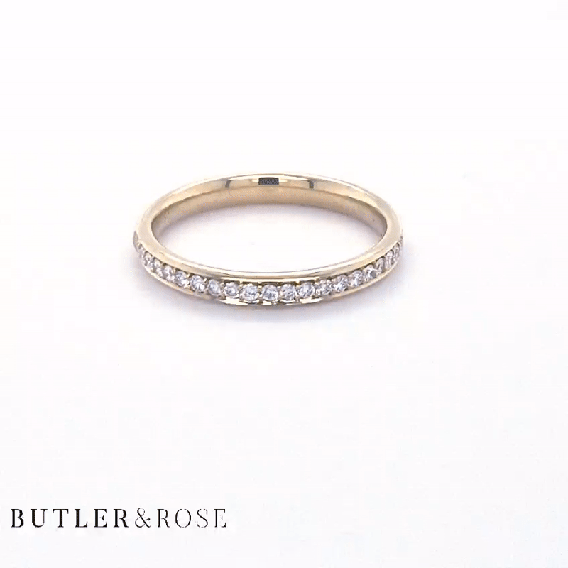 Classic Thread and Grain Set Diamond Band Butler and Rose Jewellers