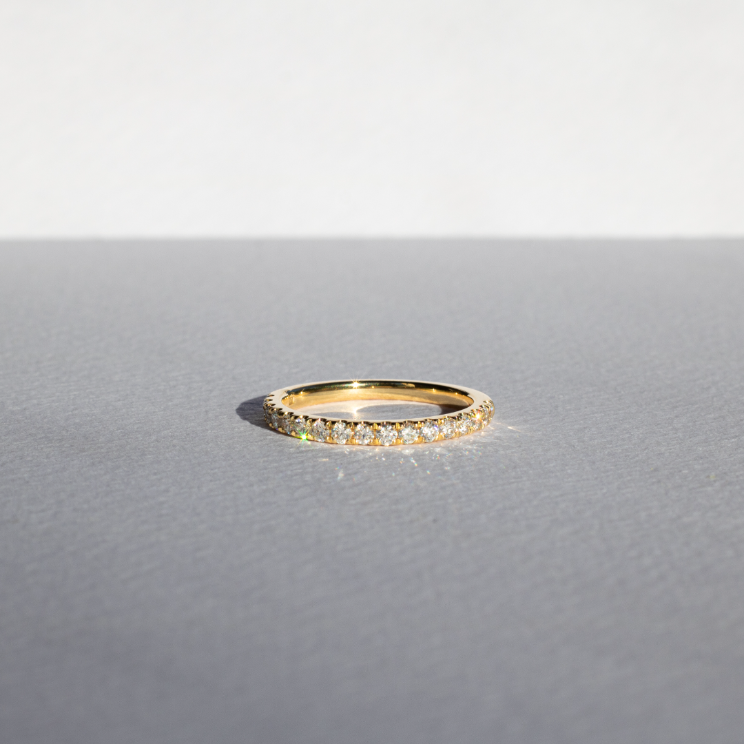 Classic 0.25cts Claw Set Platinum Diamond Band Butler and Rose Jewellers