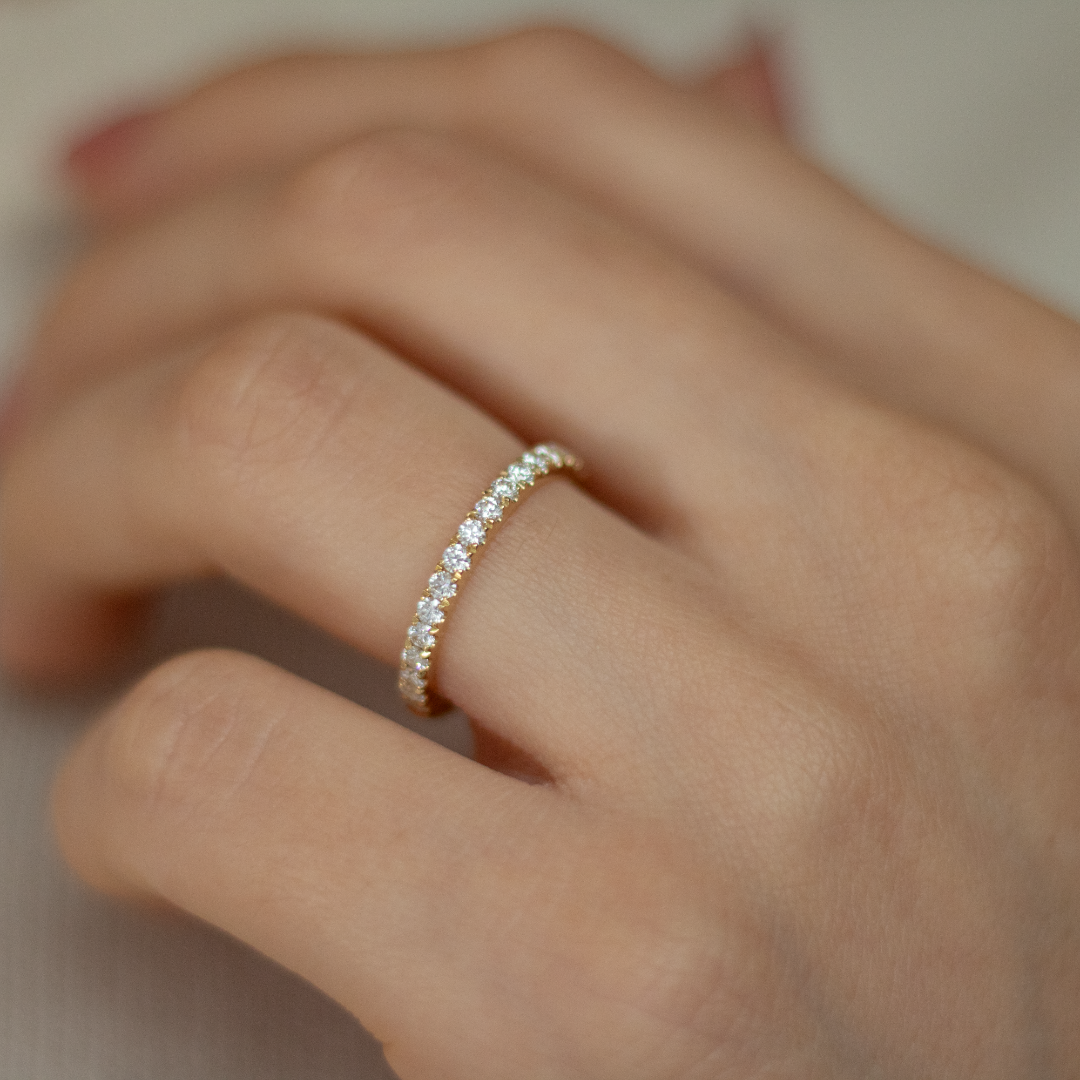 Classic 0.25cts Claw Set Platinum Diamond Band Butler and Rose Jewellers