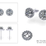 Detachable Stud Earring Halos