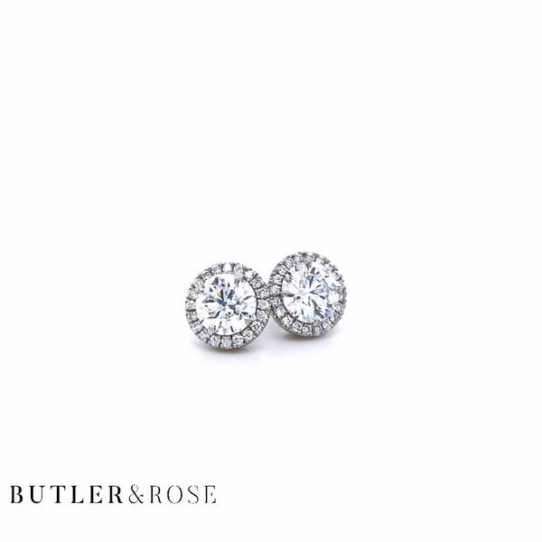 2ct Round Royal Studs