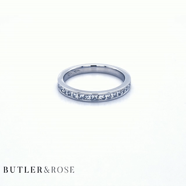 Princess cut diamond band