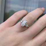 Marquise diamond with pear shoulders on a n18ct yellow gold band handmade bespoke in Ireland and the K for engagement rings or special occasions