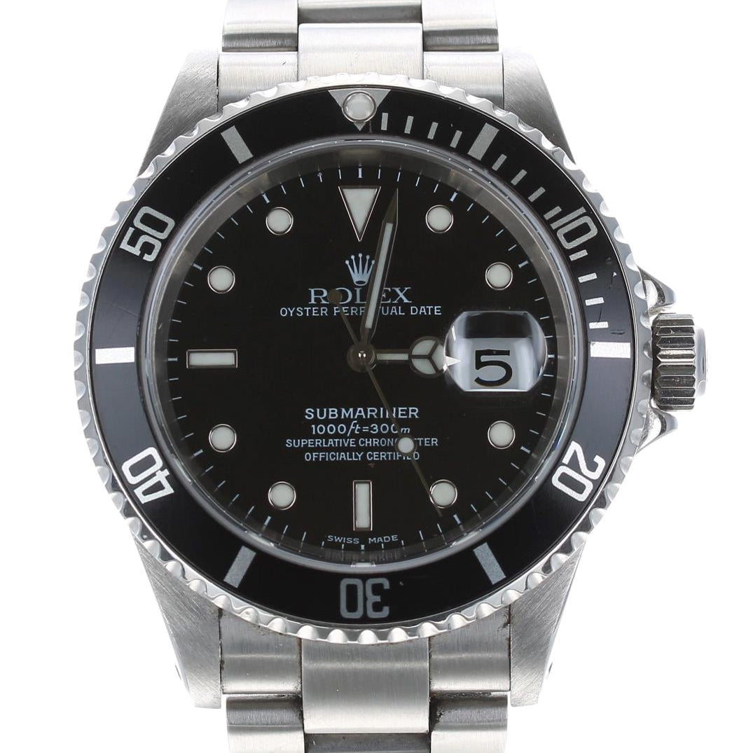 Rolex Oyster Perpetual Date Submariner stainless steel gentleman's wristwatch Butler and Rose Jewellers