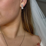 2ct Pear Drop Earrings with 0.70cts Round Brilliant Studs